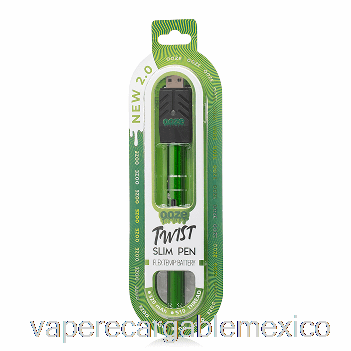 Vape Recargable Ooze Slim Twist Pen 2.0 Flex Temp Batería Limo Verde